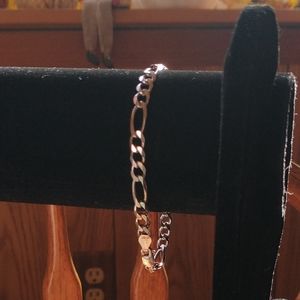 Vintage Sterling Silver bracelet with unique cable chain pattern